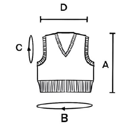 日本語文章パターン付キット Aura Vest (Eco Merino DK & long version) size 2