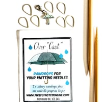 [FireflyNotes] Stitch Markers  with Progress Keeper (Raindrops & Umbrella)
