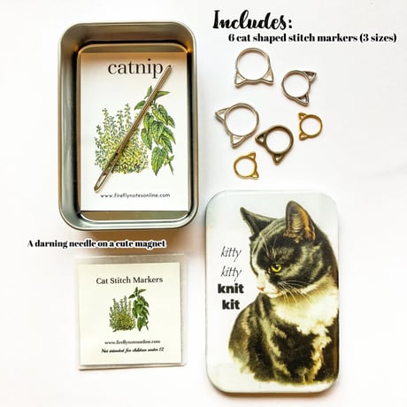 廃番品 [FireflyNotes] Tin - Large Size (Knitting Kit) Cat