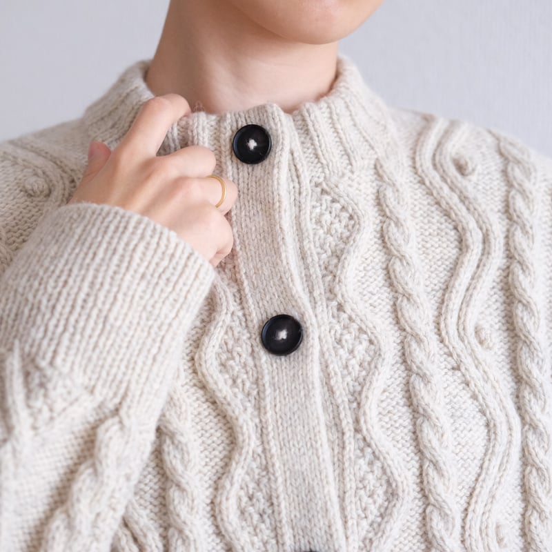 Diamond Aran Cardigan | K2tog Yarn and Handmade