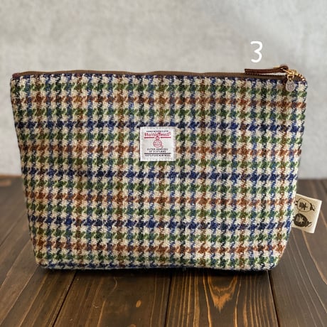 [K2tog] original pouch (Harris Tweed 3)