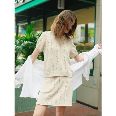 日本語文章パターン付キット Cornelia Tee from 2404 Summer knit