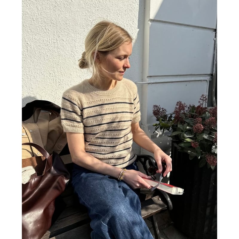 日本語文章パターン付キット Ida Tee | K2tog Yarn and Handmade