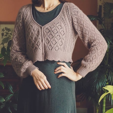 日本語文章パターン付キット Milly Cardigan Long sleeve version