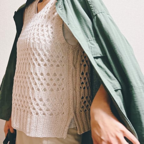 日本語文章パターン付キット Rota Sleeveless Top (Line & Long version)