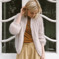 日本語文章パターン付キット Sunday Cardigan - Mohair Edition