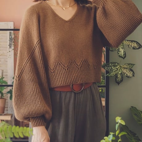 日本語文章パターン付キット Afra Sweater