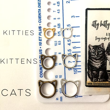 [FireflyNotes] Stitch Marker  - 11.7mm Kittens