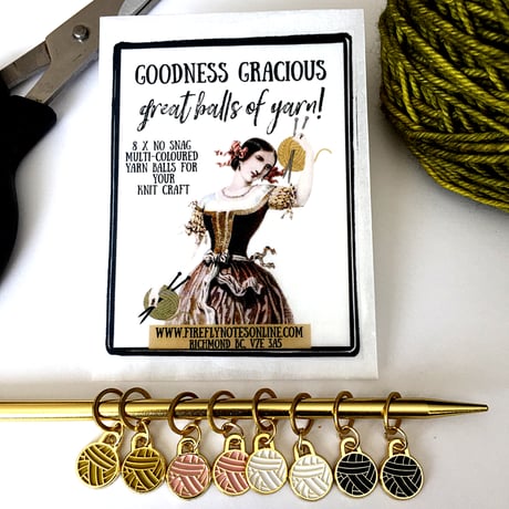 [FireflyNotes] Stitch Marker Yarn Balls