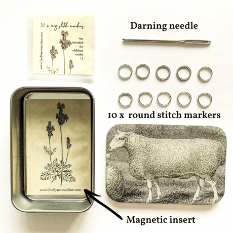 廃番品 [FireflyNotes] Tin - Large Size (Knitting Kit) Sheep