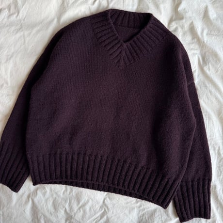 日本語文章パターン付キット Hannah Sweater V-neck