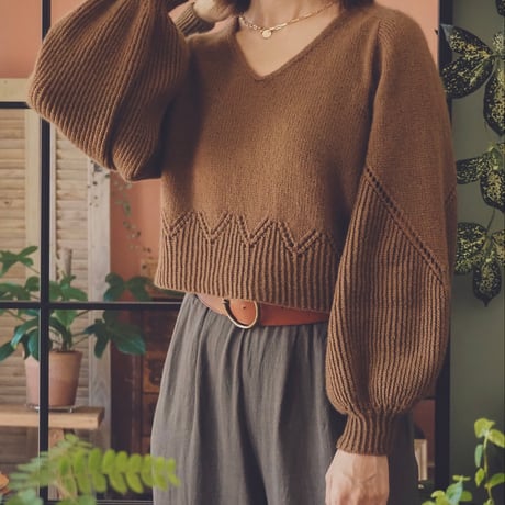 日本語文章パターン付キット Afra Sweater