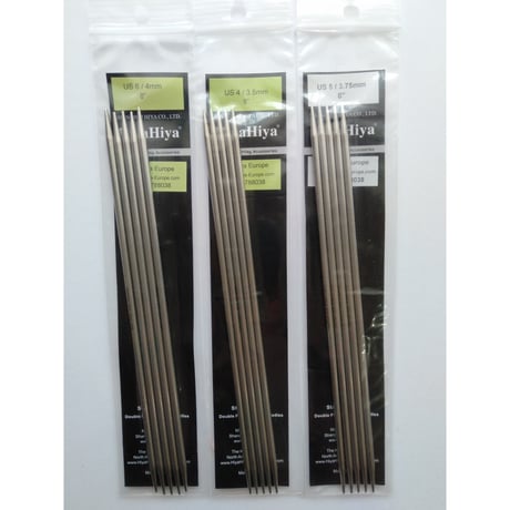 [HiyaHiya] Stainless DPN 5本針 8" (約20cm)