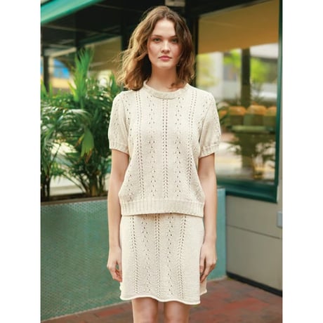 日本語文章パターン付キット Cornelia Skirt from 2404 Summer knit