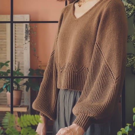 日本語文章パターン付キット Afra Sweater