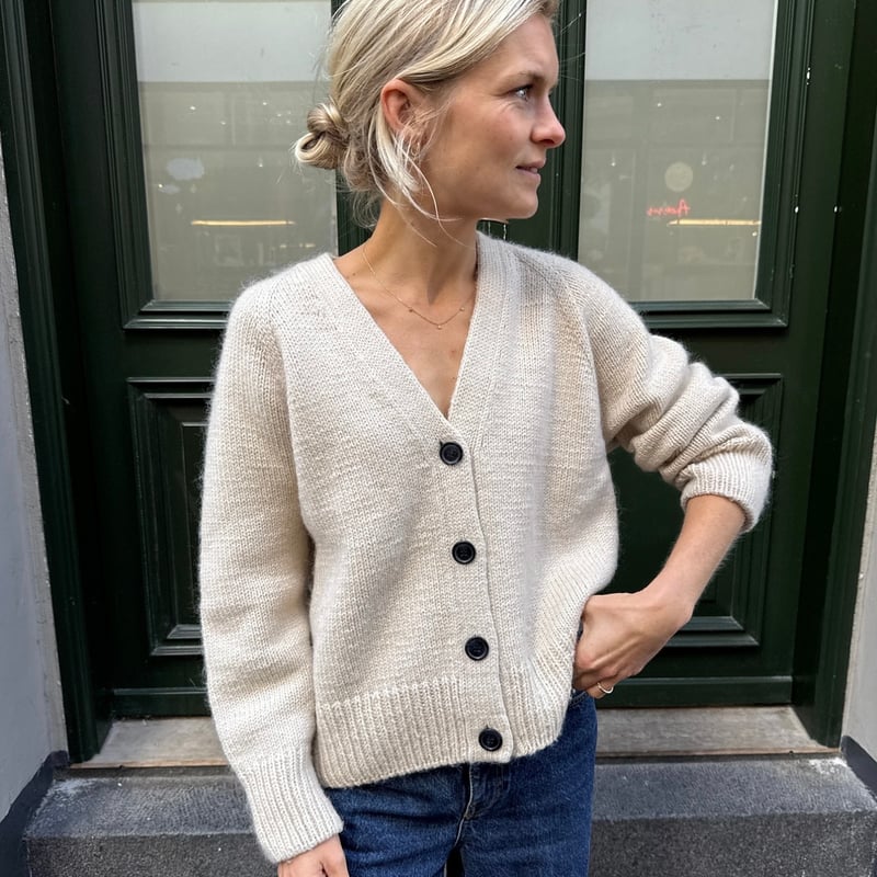 日本語文章パターン付キット Champagne Cardigan | K2tog Yarn a
