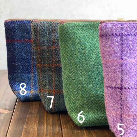 [K2tog] original pouch (Harris Tweed 6)
