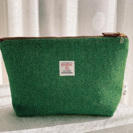 [K2tog] original pouch (Harris Tweed 6)