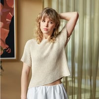 日本語文章パターン付キット Fenny Tee from 2404 Summer Knit