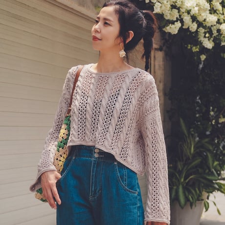 日本語文章パターン付キット Kylie Pullover 長袖