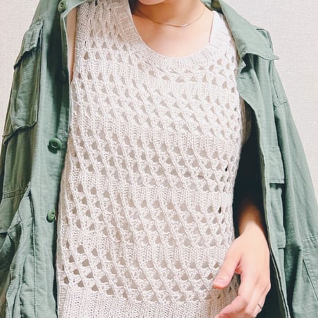 日本語文章パターン付キット Rota Sleeveless Top (Line & Long version)