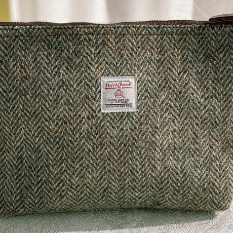 [K2tog] original pouch (Harris Tweed 2)