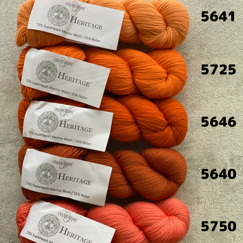 Cascade] Heritage - 5646(Pumpkin) | K2tog Yarn