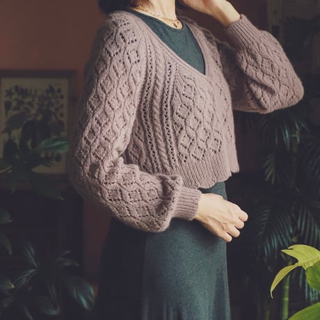 日本語文章パターン付キット Milly Cardigan Long sleeve version