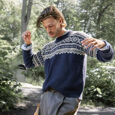 日本語文章パターン付キット Marius Sweater for Men from 2410 Norske Ikoner