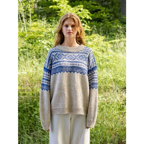 日本語文章パターン付キット Marius Ladies Sweater from 2410 Norske Ikoner