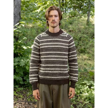 日本語文章パターン付キット Kleiva Sweater for Men from 2410 Norske Ikoner
