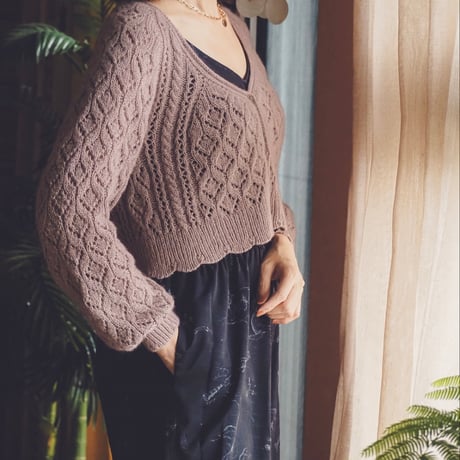 日本語文章パターン付キット Milly Cardigan Long sleeve version