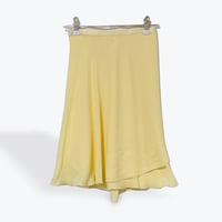 ロングスクロールラップスカート　パウダーシフォン　パウダーシフォン　サンシャインイエロー<20694>