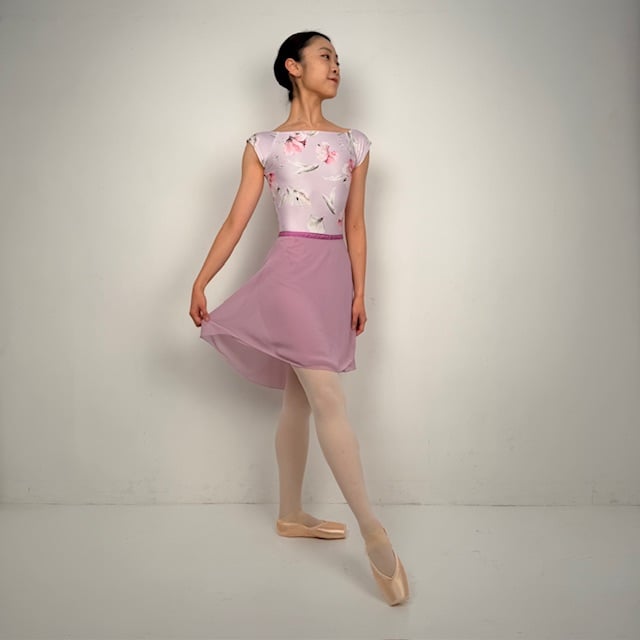 シルフィーヌ 新品 花柄オフショルダーレオタード オフショルダーフレンチレオタード アメジスト<10978> | sylphynes