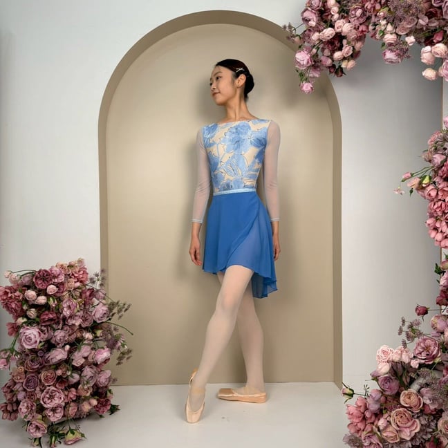 シルフィーヌ 新品 花柄オフショルダーレオタード sylphynes