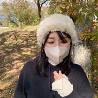 eco fur turban off-white
