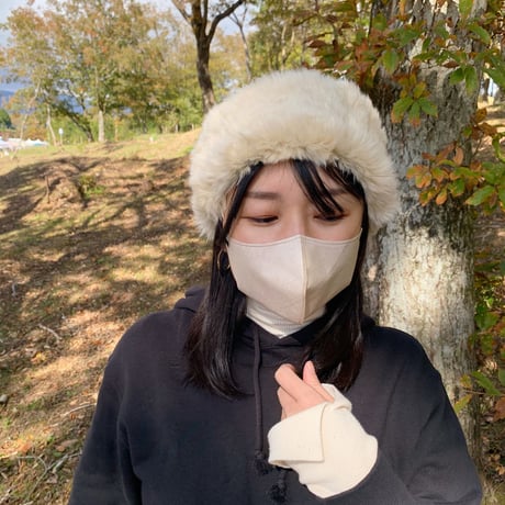 eco fur turban black