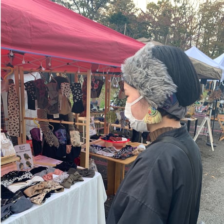 eco fur turban gray
