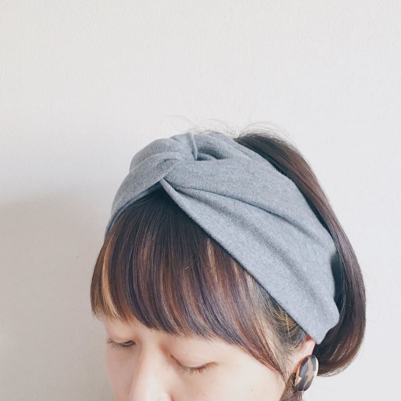 Organic T-shirt turban /c-gray | KIMMADE