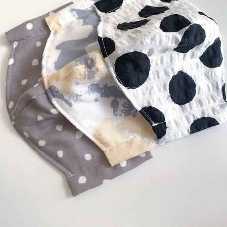 【mask】cotton gauze/ dots•paint•big dots