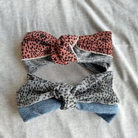 Tulle random dots × T-shirt / tie ribbon turban