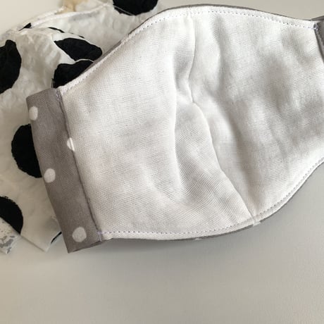 【mask】cotton gauze/ dots•paint•big dots