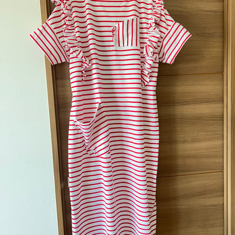 【semi-custom order】Border T-shirt Giza cotton dress