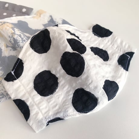 【mask】cotton gauze/ dots•paint•big dots