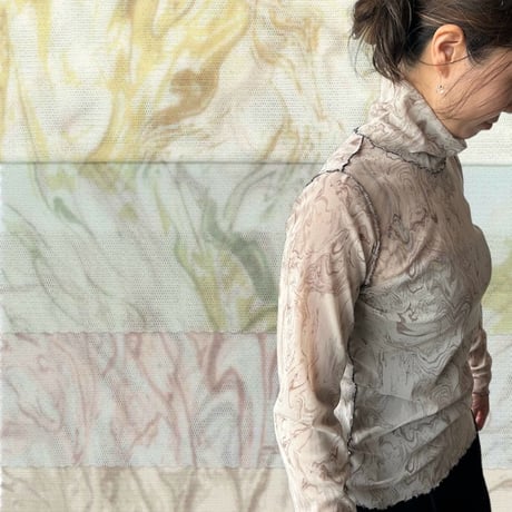 Sheer tops “marble “