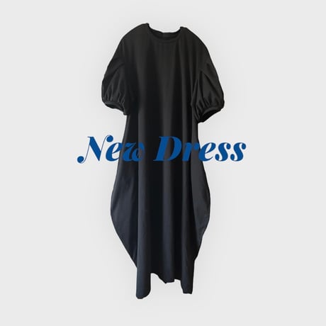 balloon T-shirt dress / Black