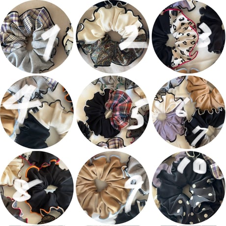 T-shirt BIG Chou Chou scrunchies organic knitting cotton