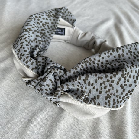 Tulle random dots × T-shirt / tie ribbon turban