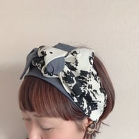ribbon turban / MADARA × T-shirt