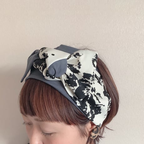 ribbon turban / MADARA × T-shirt